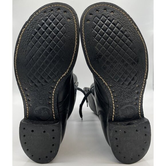 Vtg BFG BF Goodrich Military Combat Capped Toe Black Leather Jump Boot Size 10 main image 6